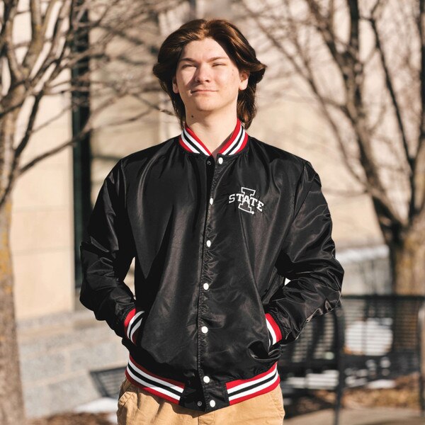 Charlie Hustle I-State Cyclones Black Bomber Jacket
